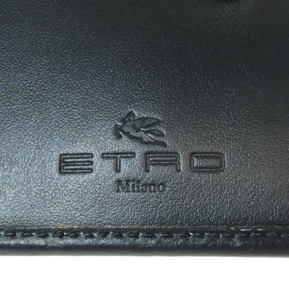 ETRO エトロ フラワーモチーフ カードケース レザー レディース 中古