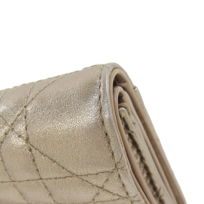 CHRISTIAN DIOR クリスチャンディオール レディディオール 二つ折り財布（小銭入れあり） レザー レディース 中古