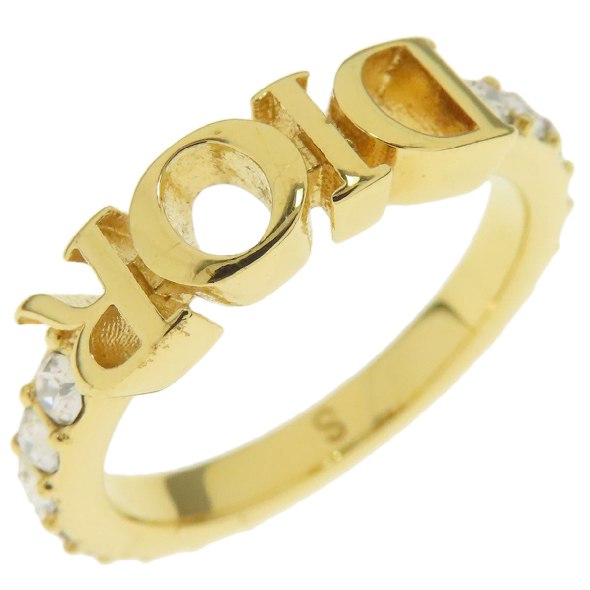 CHRISTIAN DIOR クリスチャンディオール ロゴ リング・指輪 金属製 レディース 中古