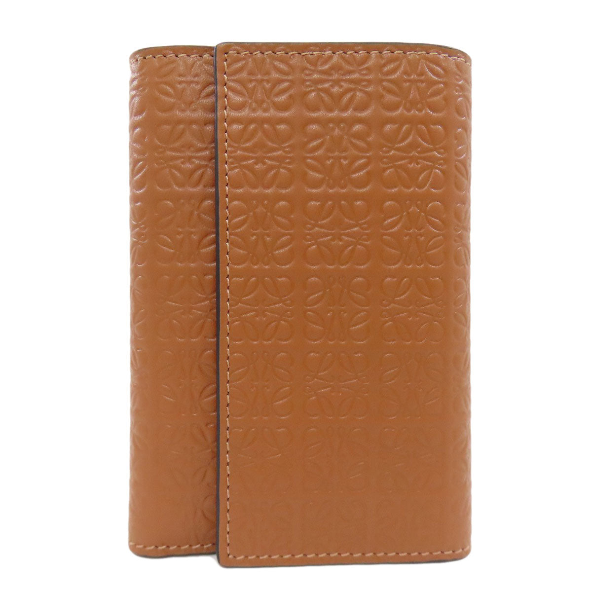 LOEWE ロエベ リピート バーティカル ウォレット スモール 二つ折り財布（小銭入れあり） カーフ レディース 中古
