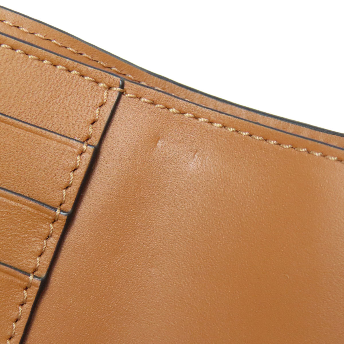 LOEWE ロエベ リピート バーティカル ウォレット スモール 二つ折り財布（小銭入れあり） カーフ レディース 中古