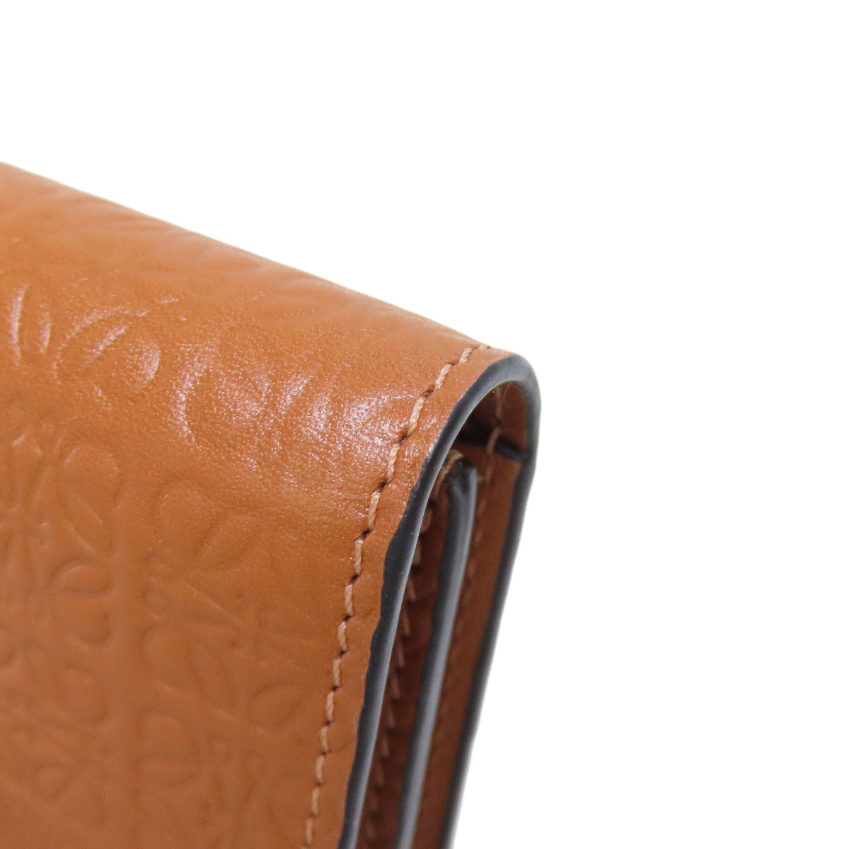 LOEWE ロエベ リピート バーティカル ウォレット スモール 二つ折り財布（小銭入れあり） カーフ レディース 中古
