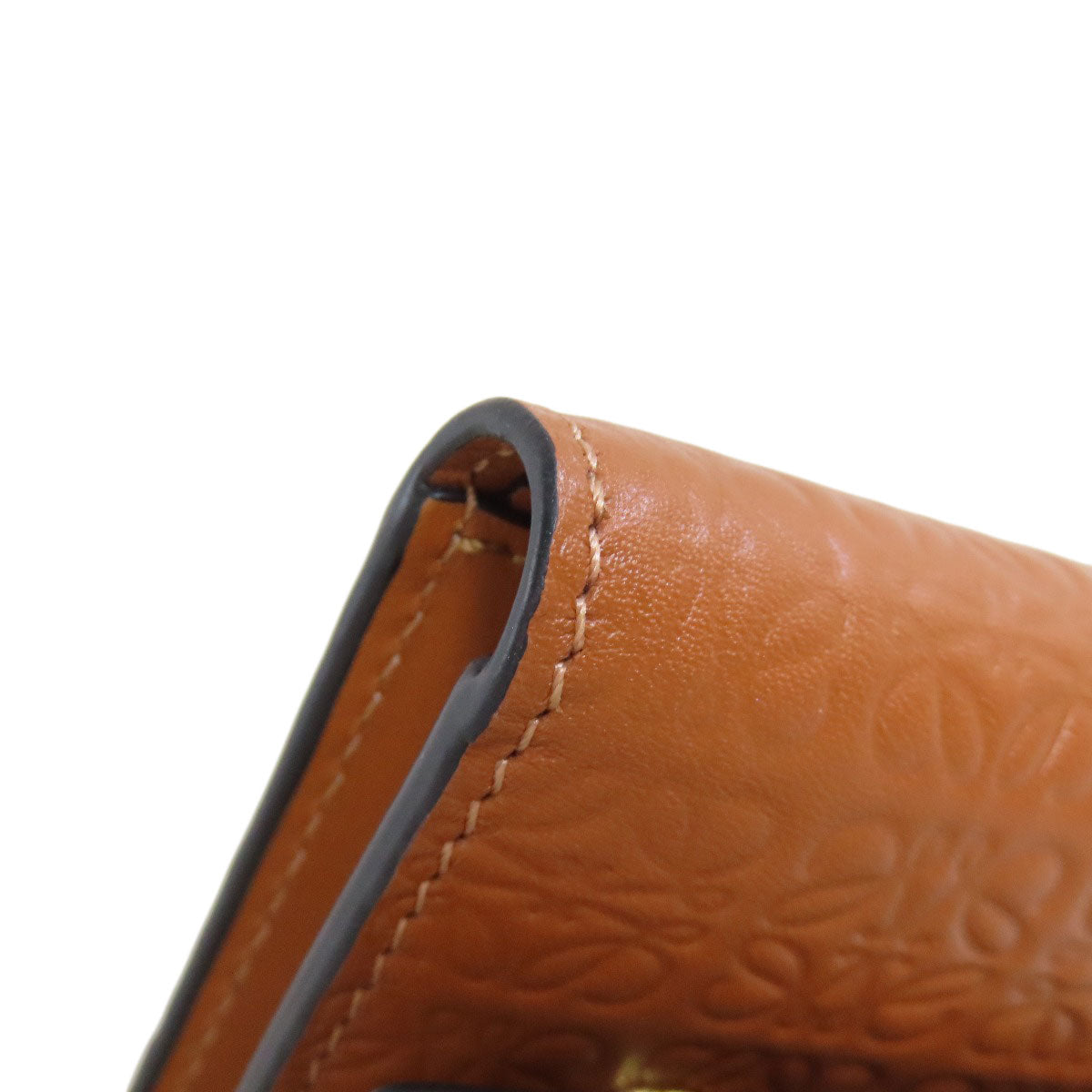 LOEWE ロエベ リピート バーティカル ウォレット スモール 二つ折り財布（小銭入れあり） カーフ レディース 中古