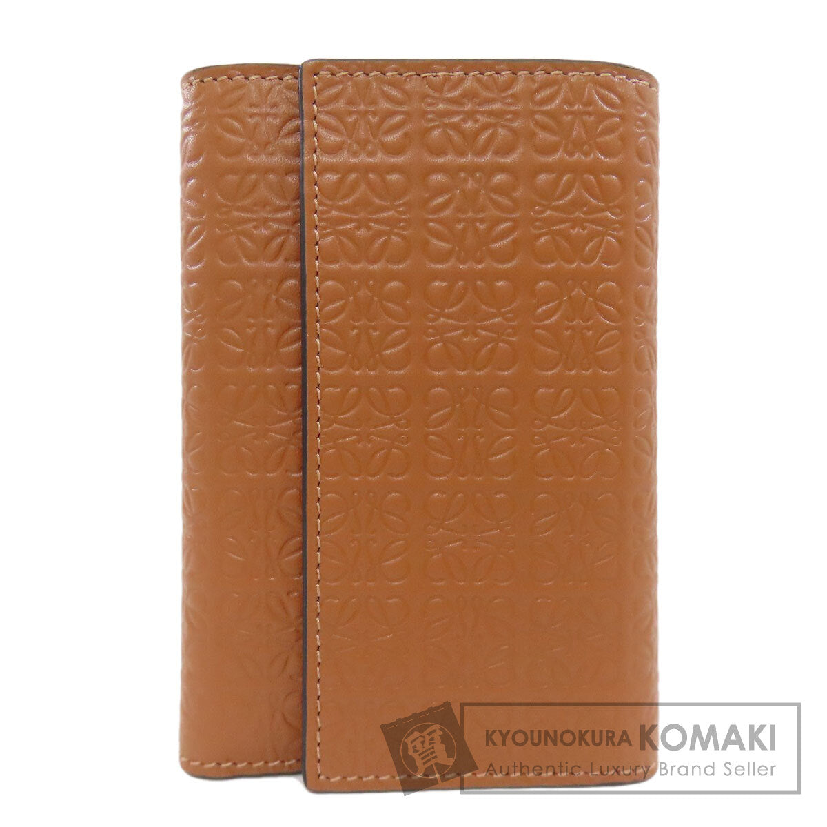 LOEWE ロエベ リピート バーティカル ウォレット スモール 二つ折り財布（小銭入れあり） カーフ レディース 中古