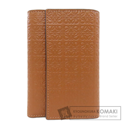 LOEWE ロエベ リピート バーティカル ウォレット スモール 二つ折り財布（小銭入れあり） カーフ レディース 中古
