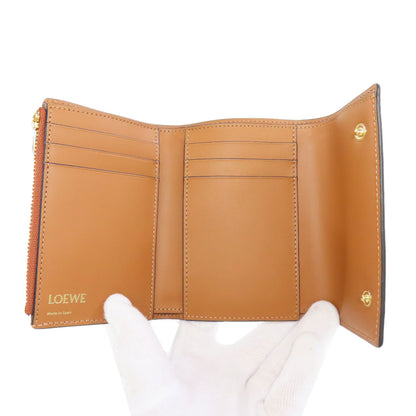 LOEWE ロエベ リピート バーティカル ウォレット スモール 二つ折り財布（小銭入れあり） カーフ レディース 中古