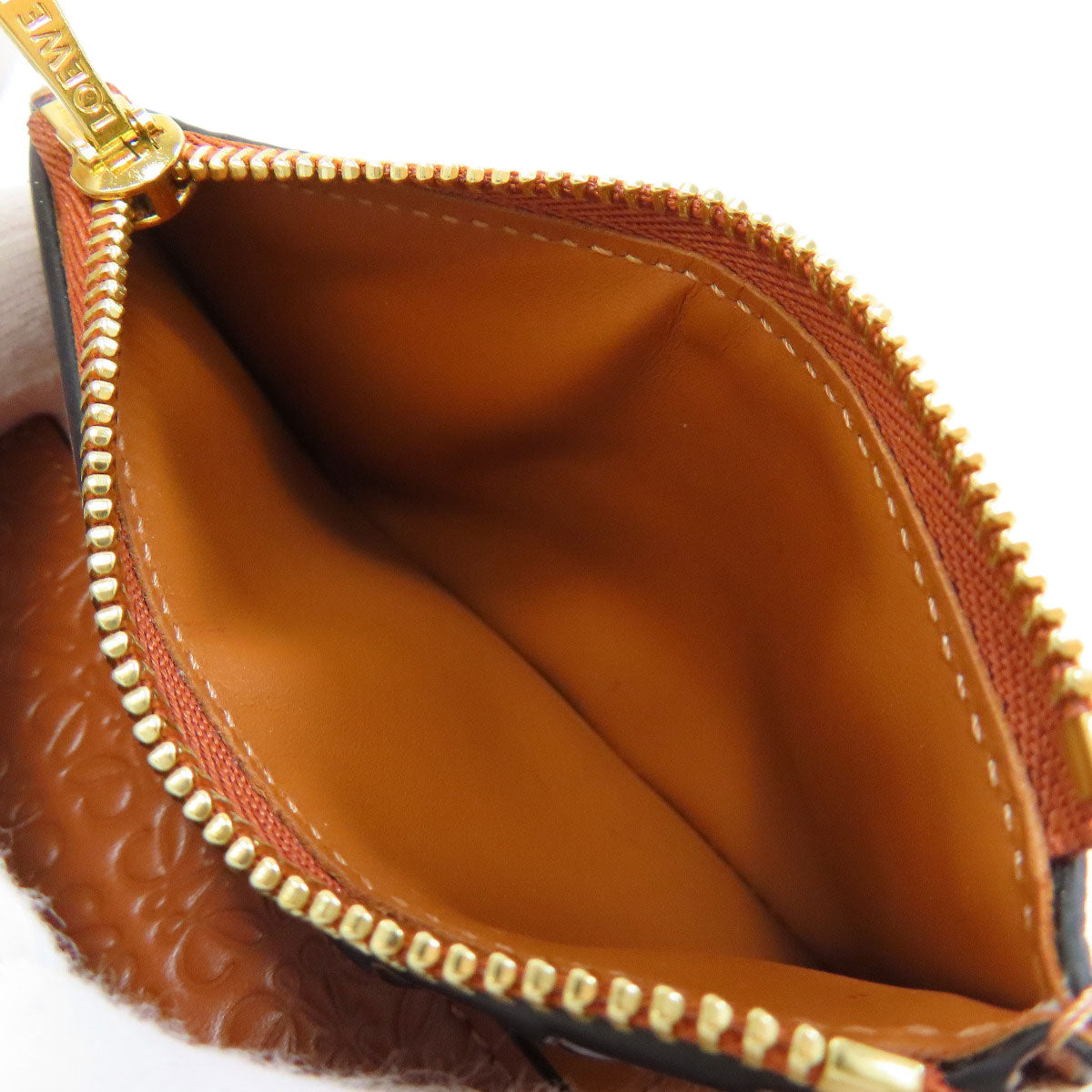 LOEWE ロエベ リピート バーティカル ウォレット スモール 二つ折り財布（小銭入れあり） カーフ レディース 中古