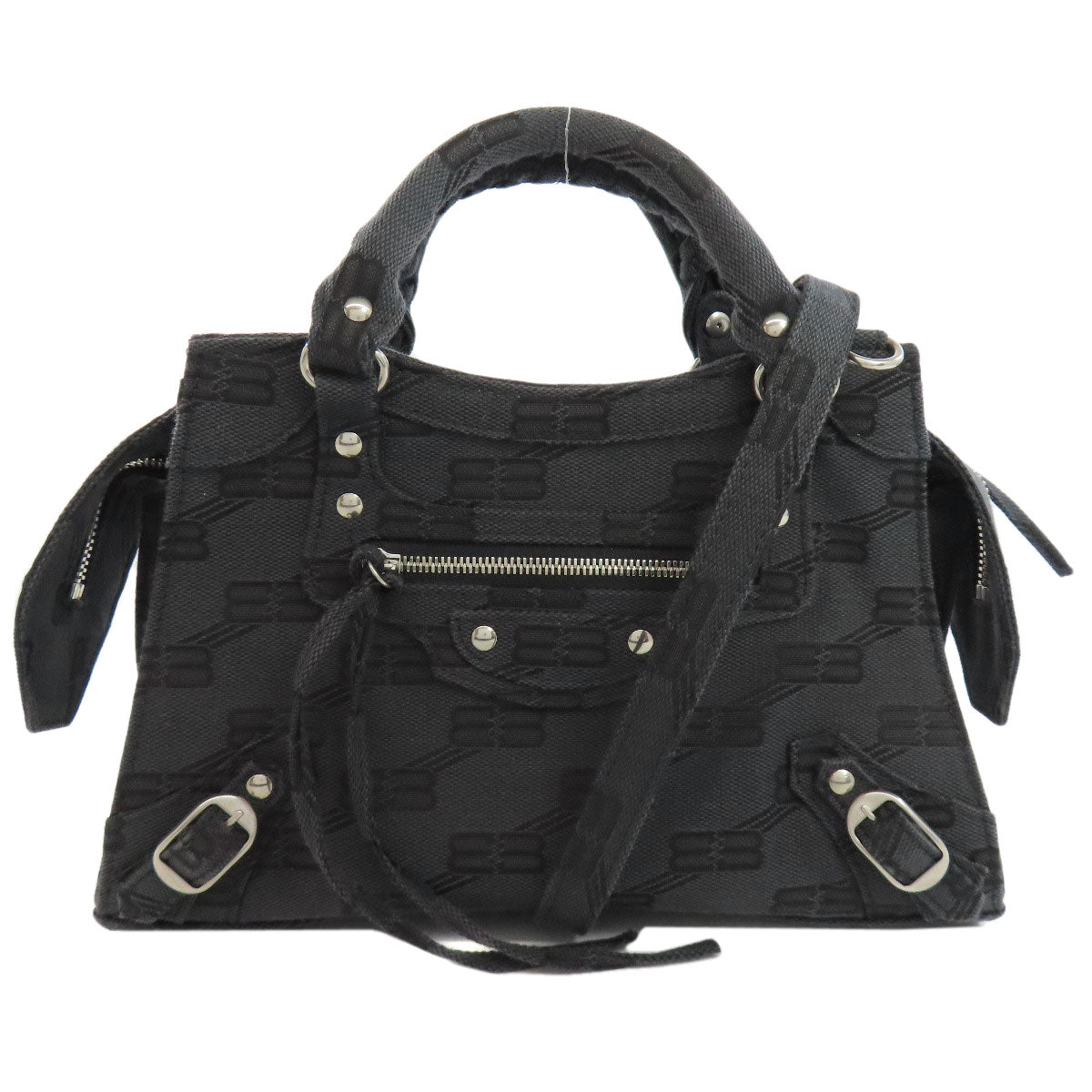 BALENCIAGA バレンシアガ 696495 ネオクラシックシティ XS 2WAY ハンドバッグ キャンバス レディース 中古