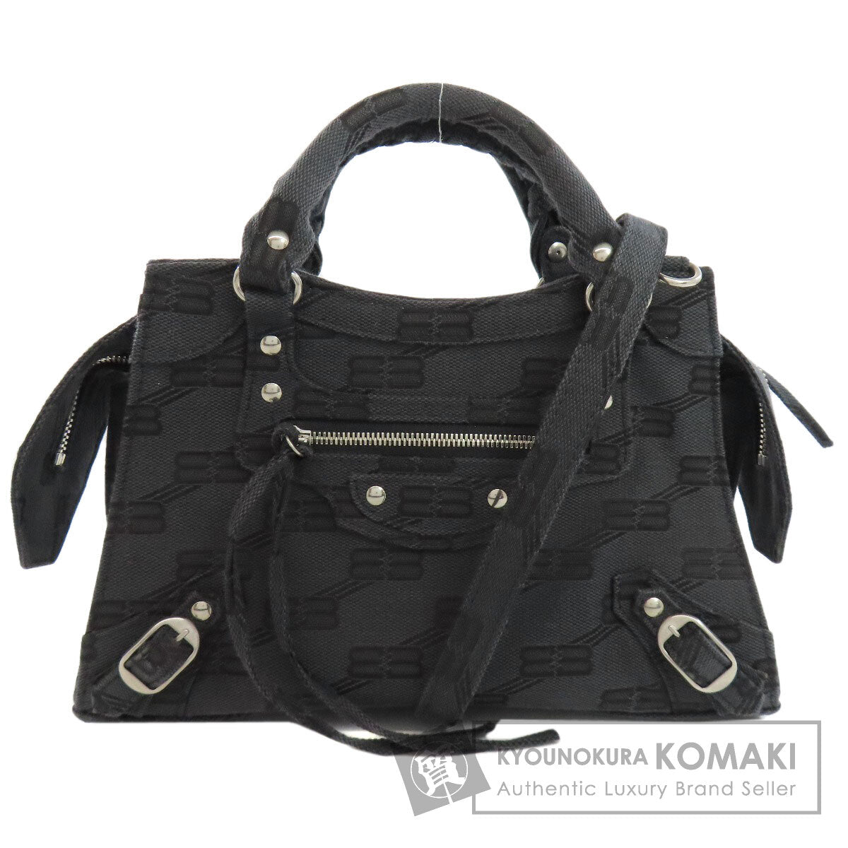 BALENCIAGA バレンシアガ 696495 ネオクラシックシティ XS 2WAY ハンドバッグ キャンバス レディース 中古