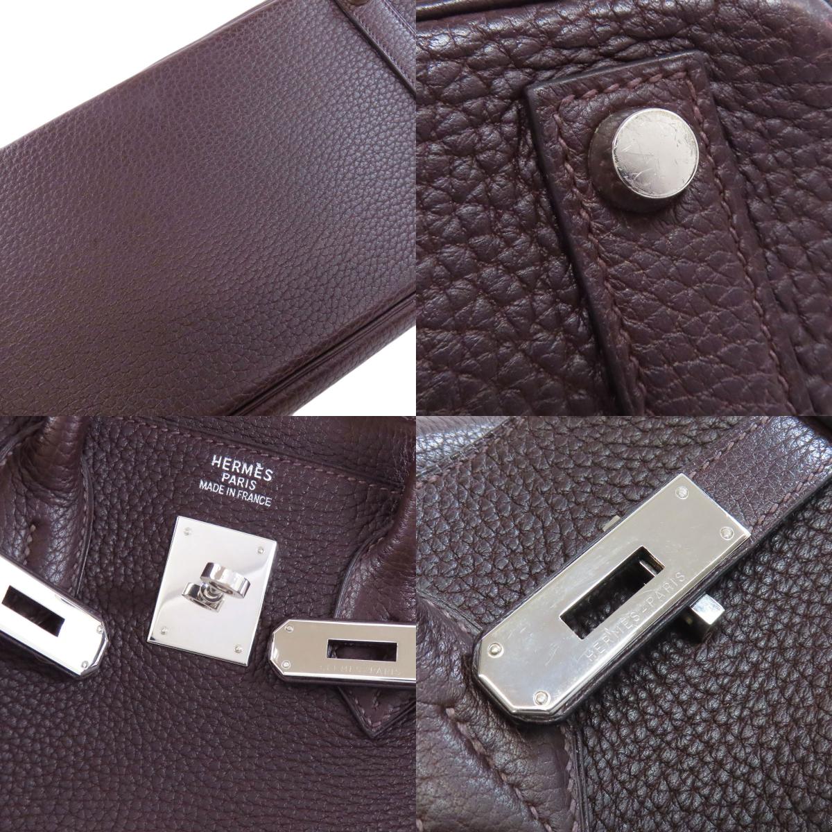 HERMES エルメス オータクロア32 シルバー金具 ハンドバッグ トリヨン レディース 中古