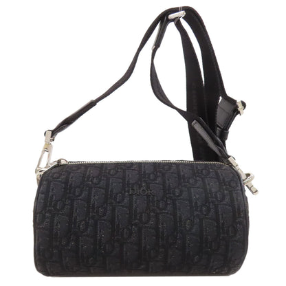 CHRISTIAN DIOR クリスチャンディオール オブリーク ショルダーバッグ キャンバス レディース 中古