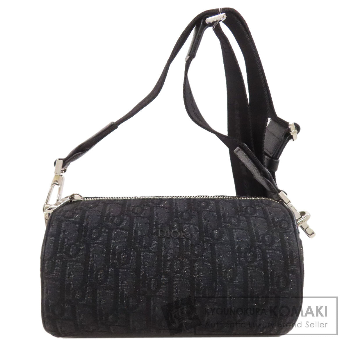 CHRISTIAN DIOR クリスチャンディオール オブリーク ショルダーバッグ キャンバス レディース 中古
