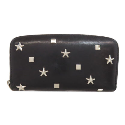 Jimmy Choo ジミーチュウ スタッズ スターモチーフ 二つ折り財布（小銭入れあり） レザー レディース 中古