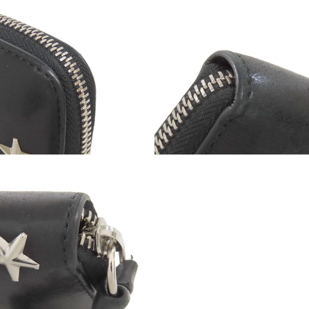 Jimmy Choo ジミーチュウ スタッズ スターモチーフ 二つ折り財布（小銭入れあり） レザー レディース 中古