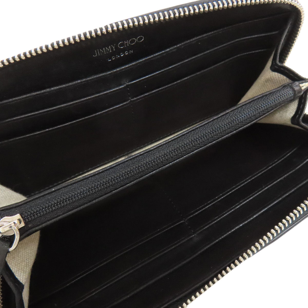 Jimmy Choo ジミーチュウ スタッズ スターモチーフ 二つ折り財布（小銭入れあり） レザー レディース 中古