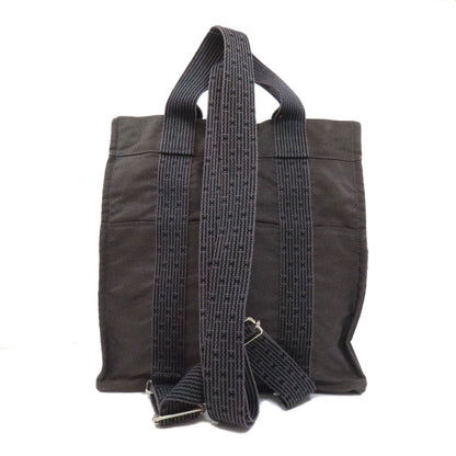 HERMES エルメス エールライン アド MM ハンドバッグ キャンバス レディース 中古