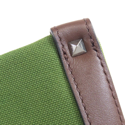 VALENTINO ヴァレンティノ ロゴ ハンドバッグ キャンバス レディース 中古