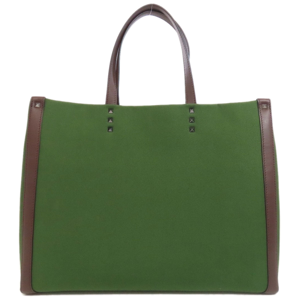 VALENTINO ヴァレンティノ ロゴ ハンドバッグ キャンバス レディース 中古