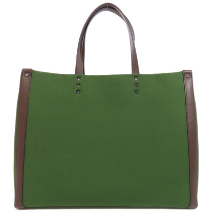 VALENTINO ヴァレンティノ ロゴ ハンドバッグ キャンバス レディース 中古