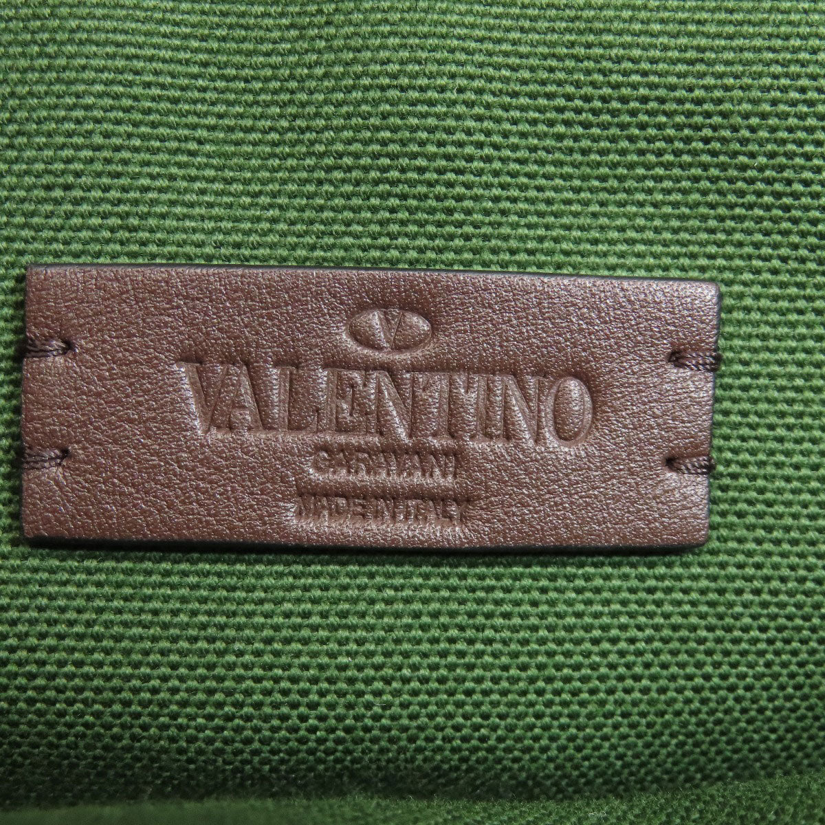VALENTINO ヴァレンティノ ロゴ ハンドバッグ キャンバス レディース 中古