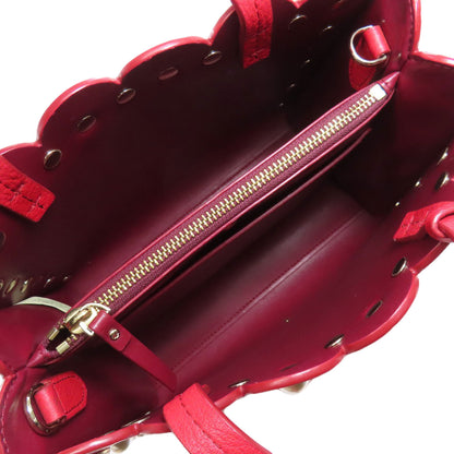 kate spade ケイトスペード 2WAY フェイクパール ハンドバッグ レザー レディース 中古
