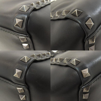 VALENTINO バレンティノ スタッズ 2WAY ハンドバッグ レザー レディース 中古