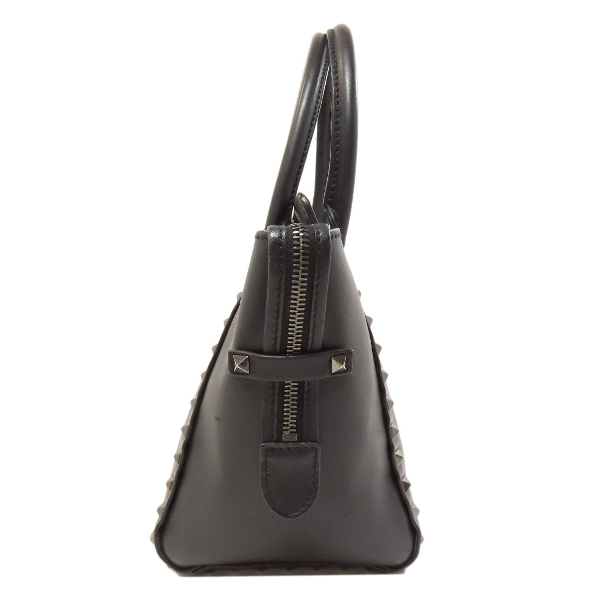 VALENTINO バレンティノ スタッズ 2WAY ハンドバッグ レザー レディース 中古