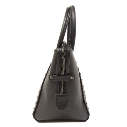 VALENTINO バレンティノ スタッズ 2WAY ハンドバッグ レザー レディース 中古