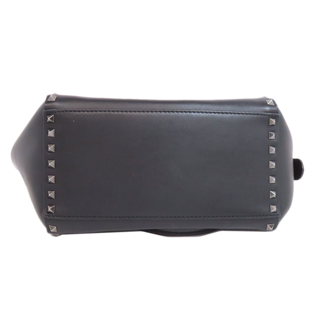 VALENTINO バレンティノ スタッズ 2WAY ハンドバッグ レザー レディース 中古