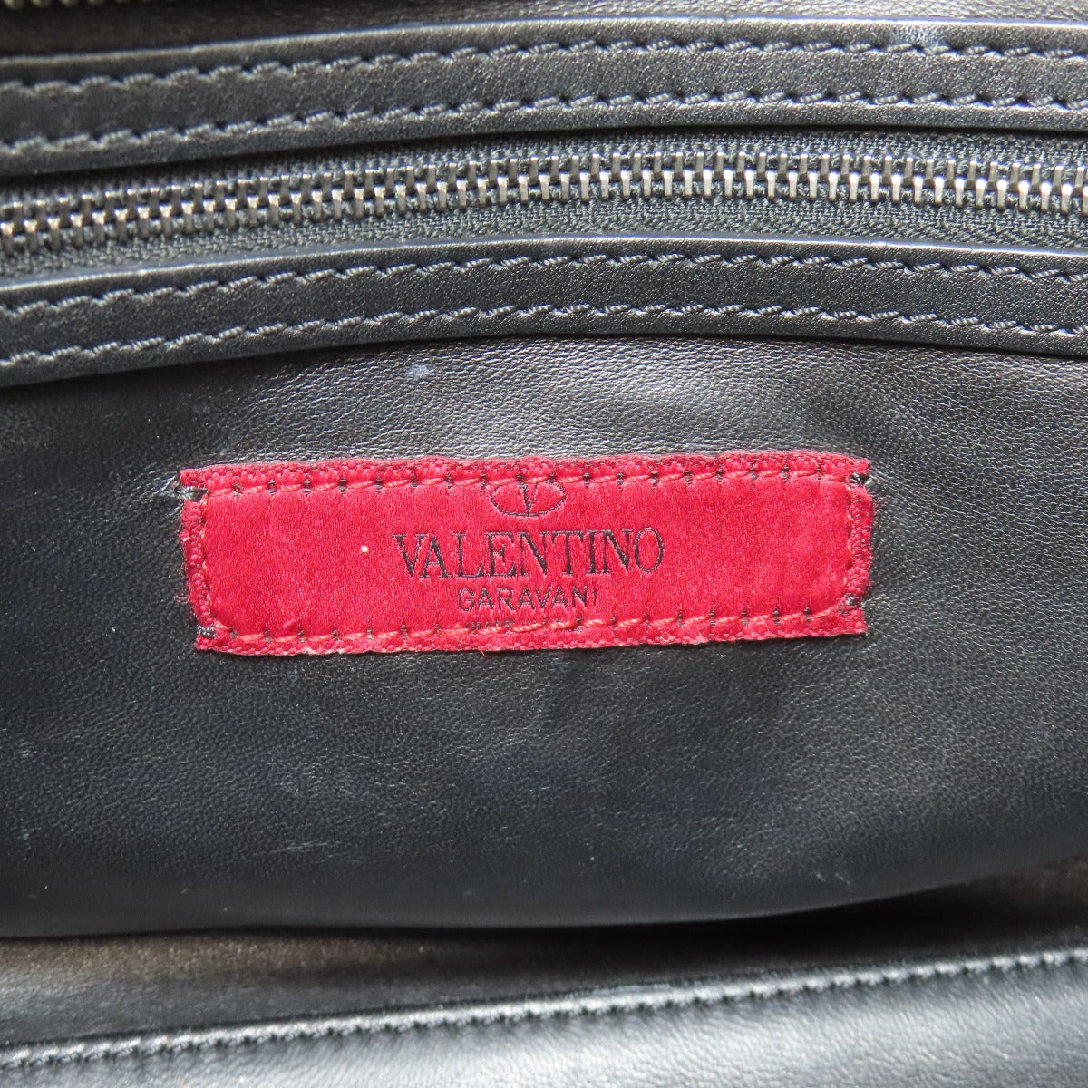 VALENTINO バレンティノ スタッズ 2WAY ハンドバッグ レザー レディース 中古