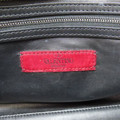 VALENTINO バレンティノ スタッズ 2WAY ハンドバッグ レザー レディース 中古