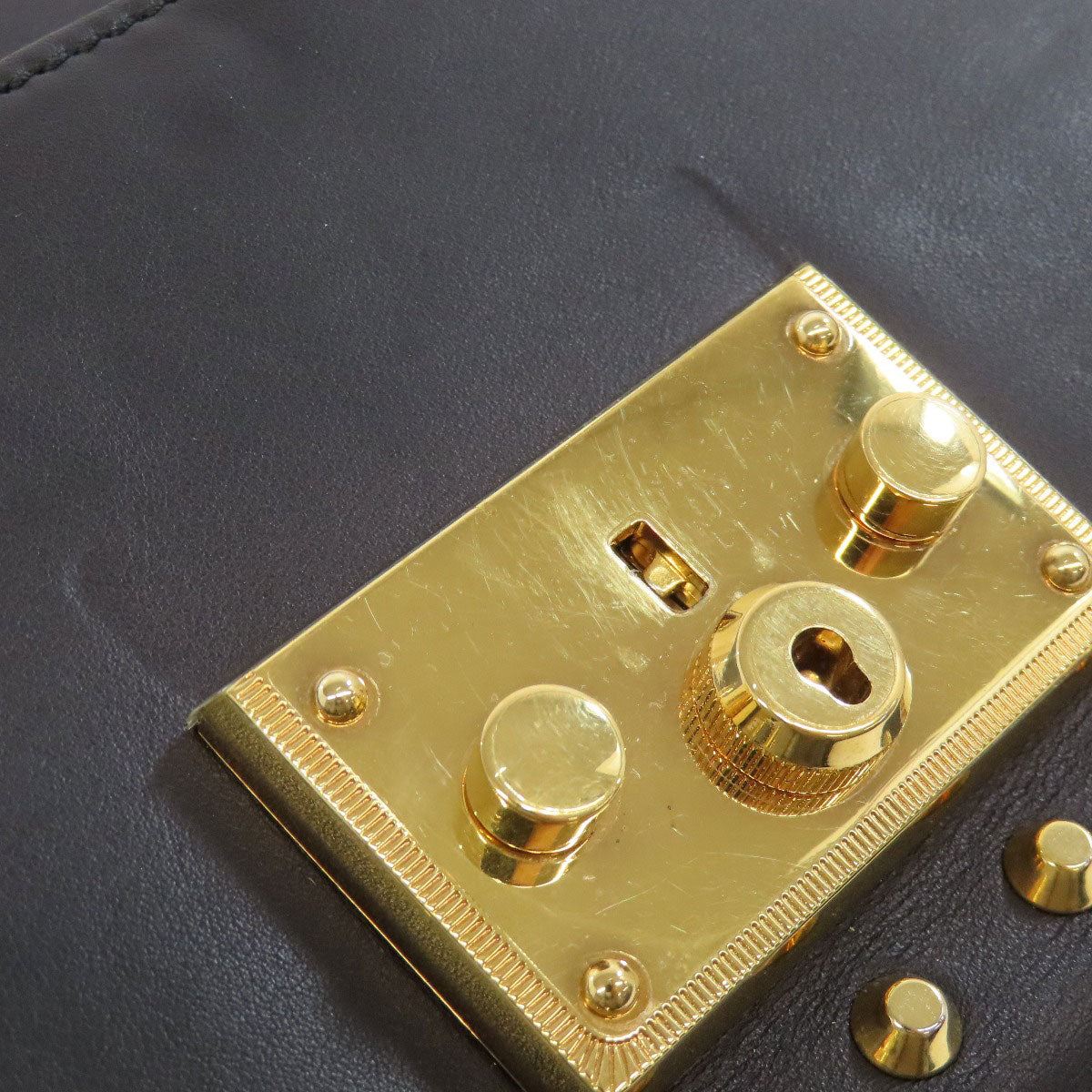 GUCCI グッチ 432182 パドロック チェーンショルダー ショルダーバッグ カーフ レディース 中古