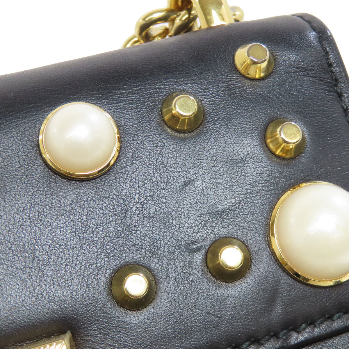 GUCCI グッチ 432182 パドロック チェーンショルダー ショルダーバッグ カーフ レディース 中古