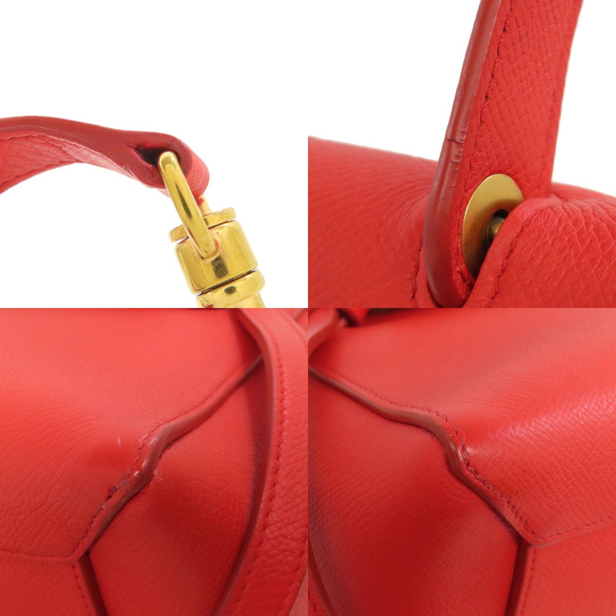 CELINE セリーヌ ベルトバッグ 2WAY ハンドバッグ カーフ レディース 中古