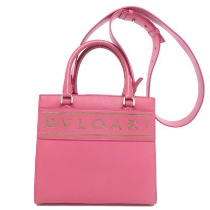 BVLGARI ブルガリ 2WAY ハンドバッグ カーフ レディース 中古