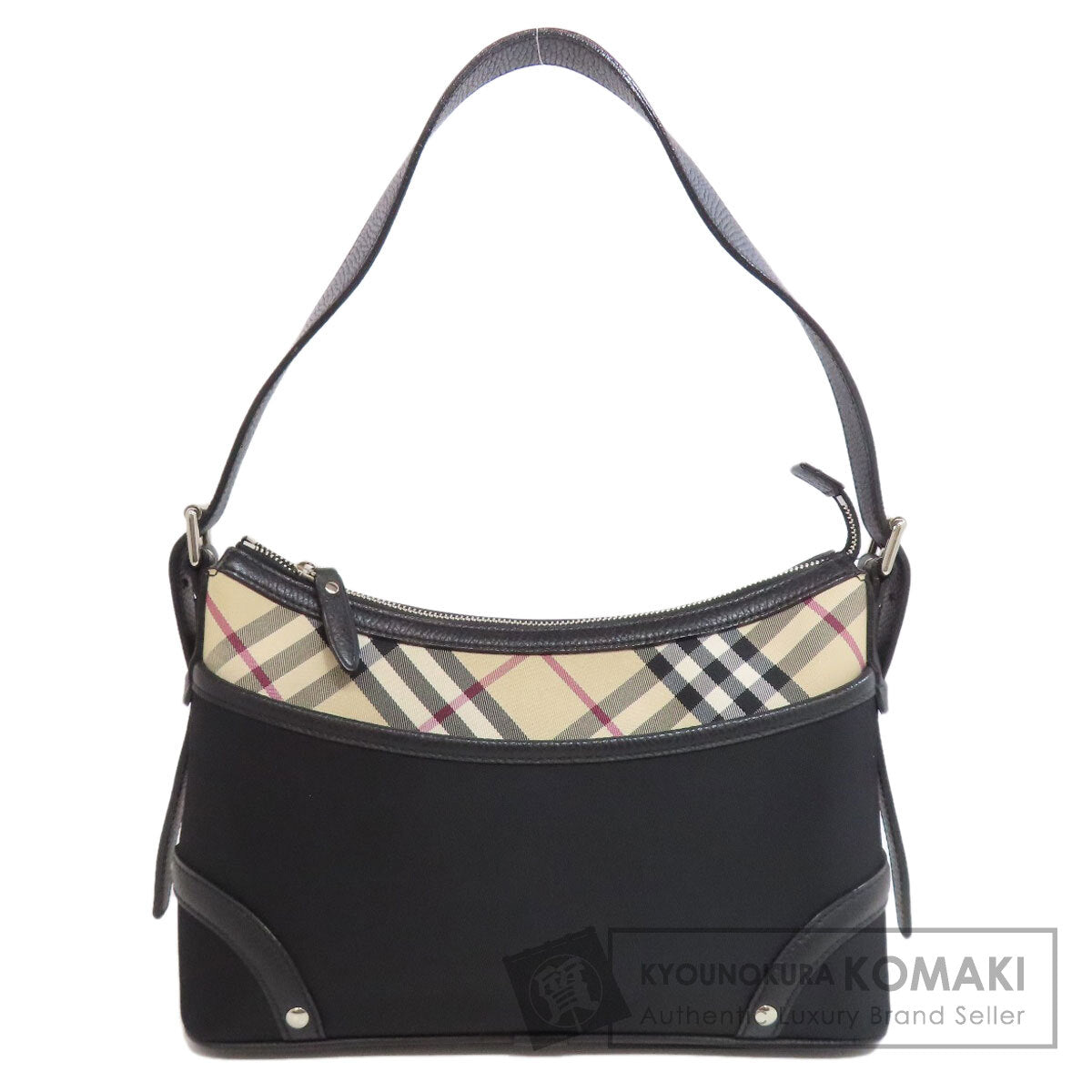 BURBERRY バーバリー ノバチェック ワンショルダー ショルダーバッグ ナイロン レディース 中古