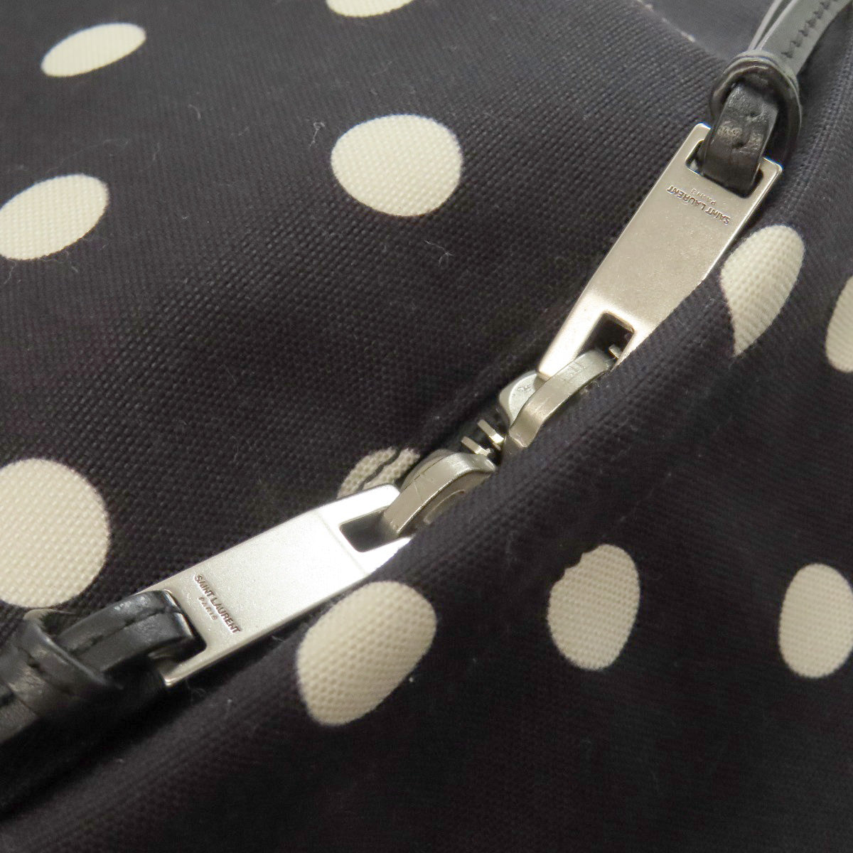 SAINT LAURENT サンローラン ドット柄 リュック・デイパック キャンバス レディース 中古