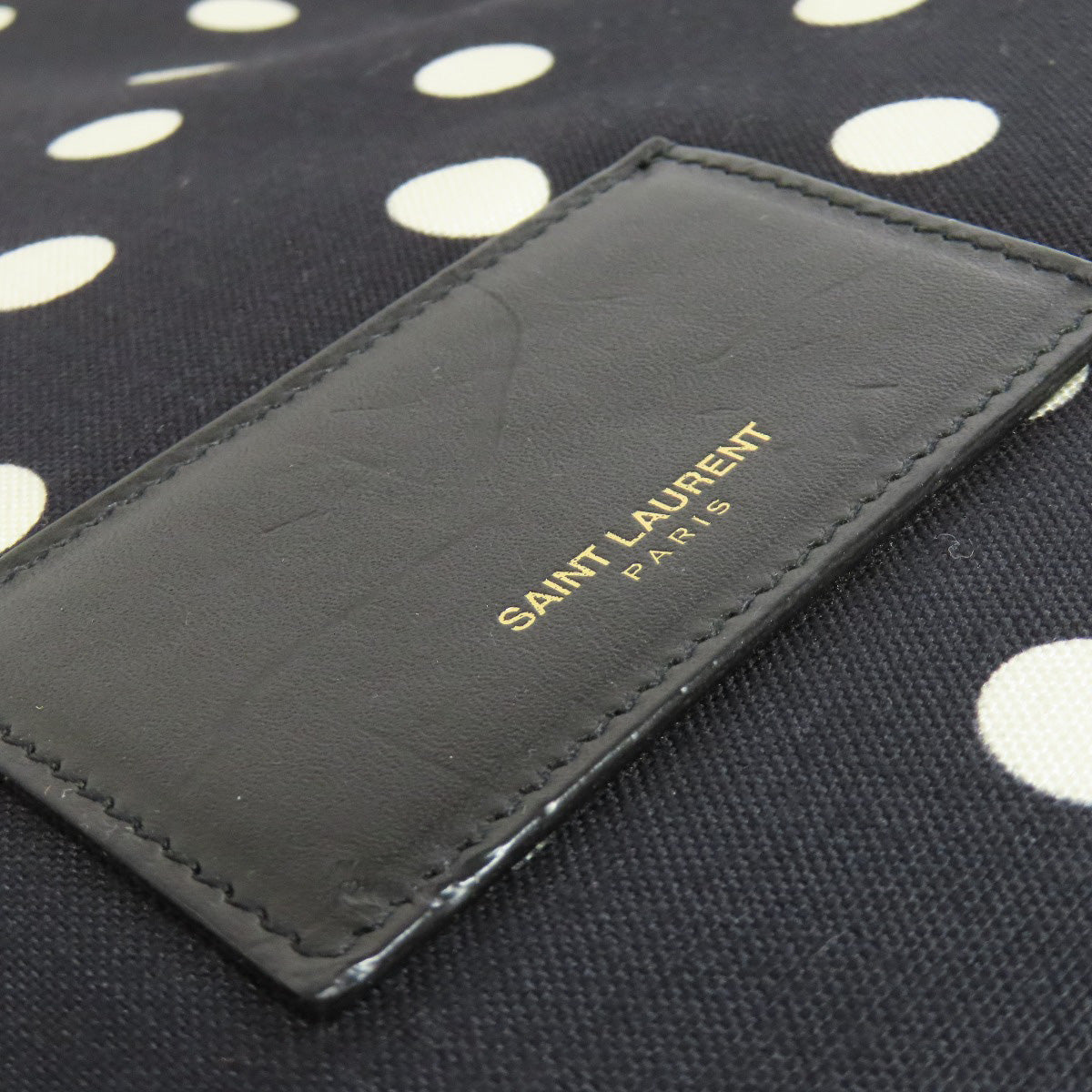 SAINT LAURENT サンローラン ドット柄 リュック・デイパック キャンバス レディース 中古