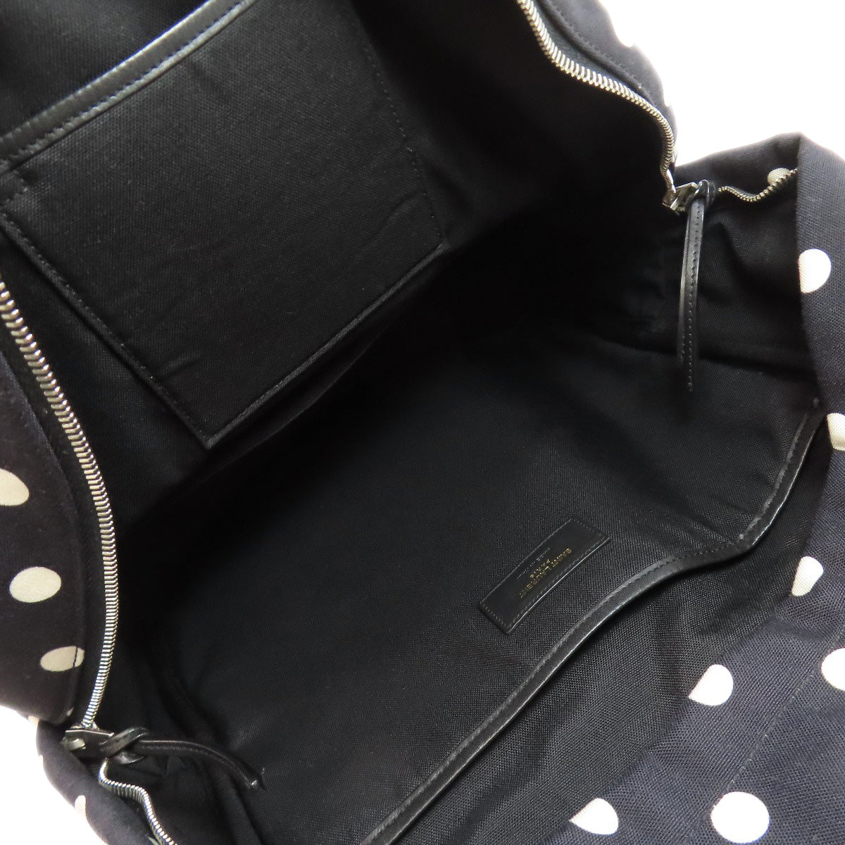 SAINT LAURENT サンローラン ドット柄 リュック・デイパック キャンバス レディース 中古