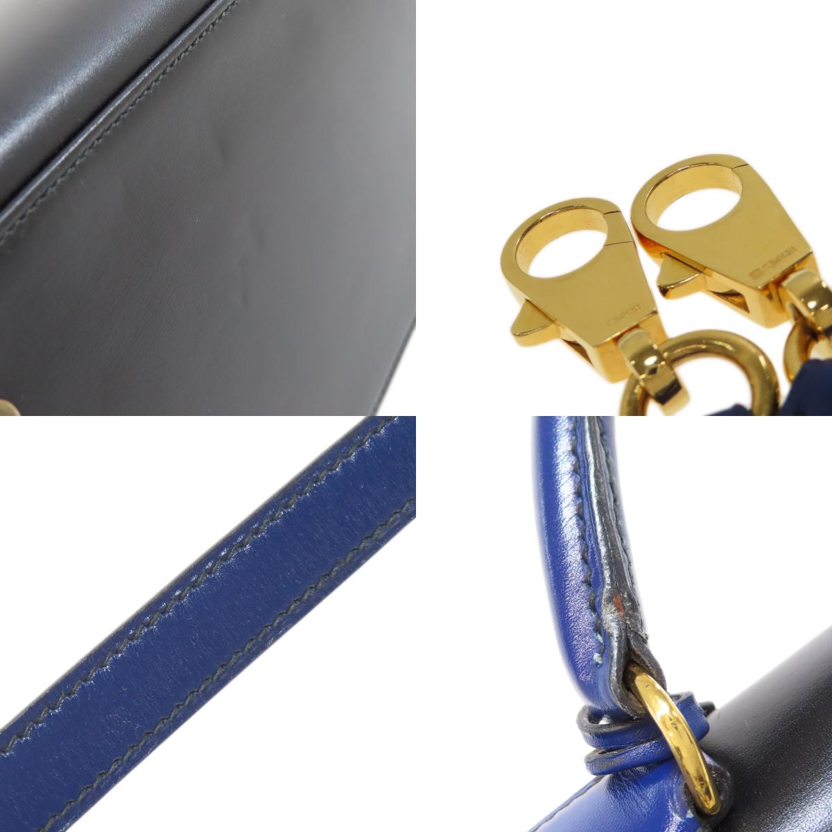 HERMES エルメス ケリー32 外縫い ゴールド金具 ハンドバッグ ボックスカーフ レディース 中古