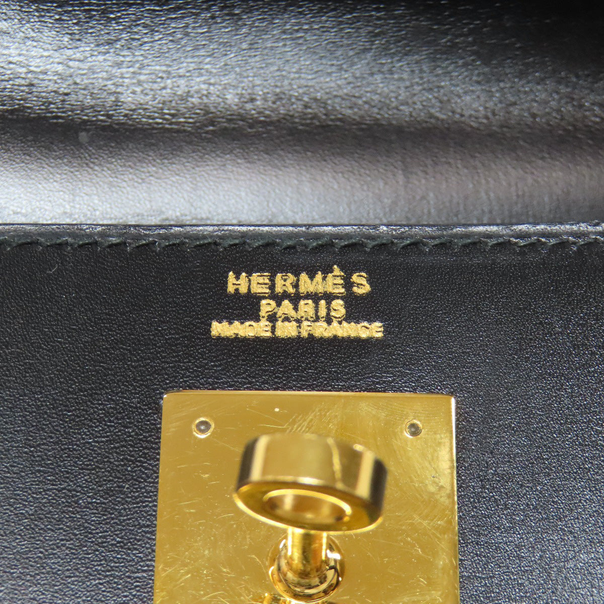 HERMES エルメス ケリー32 外縫い ゴールド金具 ハンドバッグ ボックスカーフ レディース 中古
