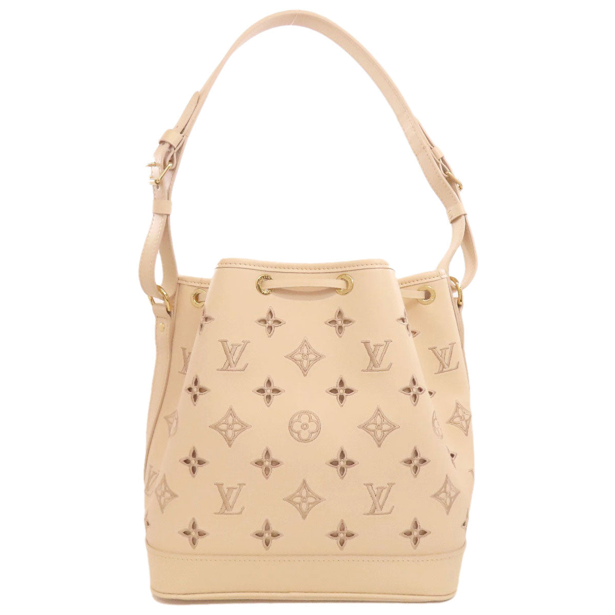 LOUIS VUITTON ルイヴィトン M22861 プチノエ ブロデリー アングレーズ ハンドバッグ カーフ レディース 中古