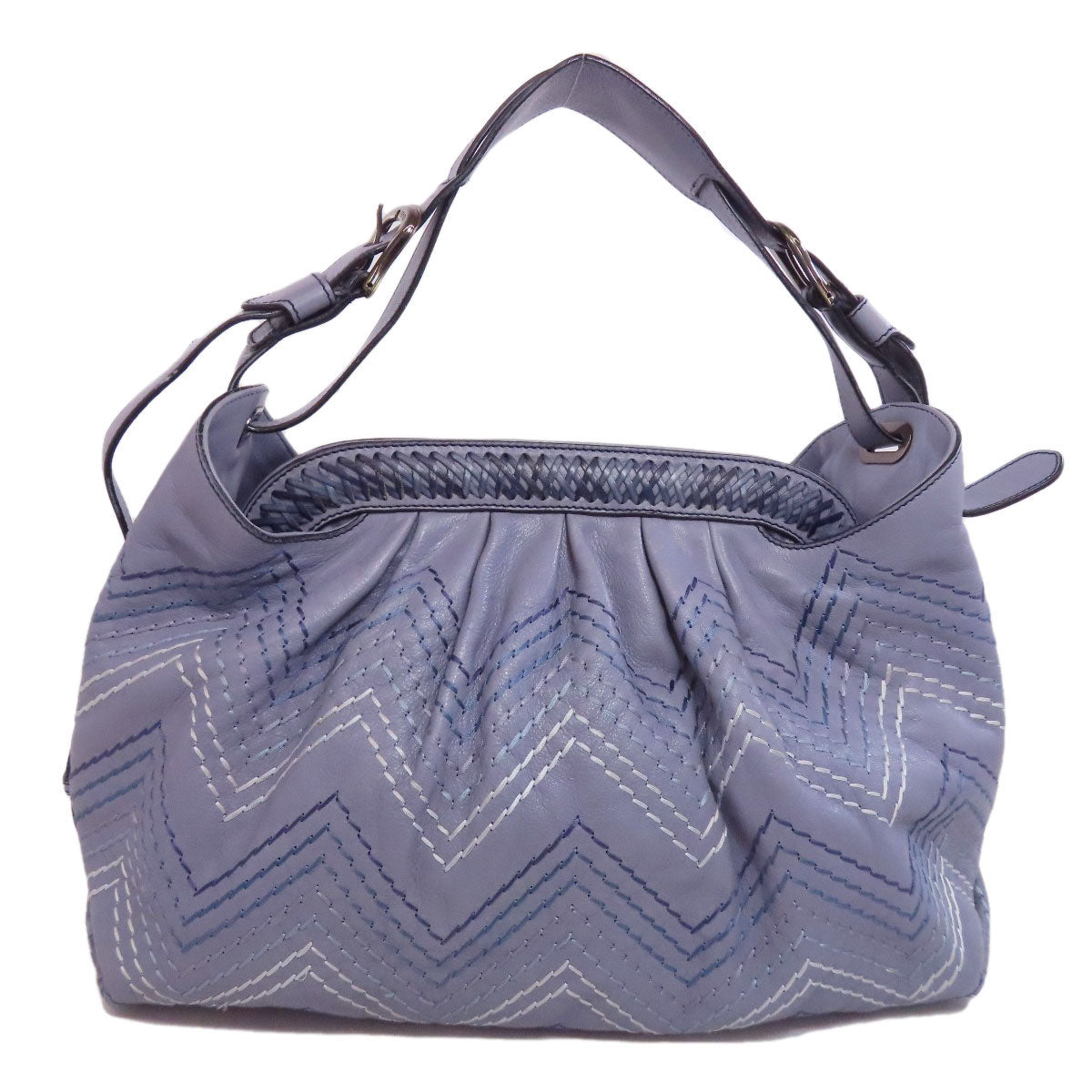 FENDI フェンディ ステッチ ワンショルダー ショルダーバッグ レザー レディース 中古