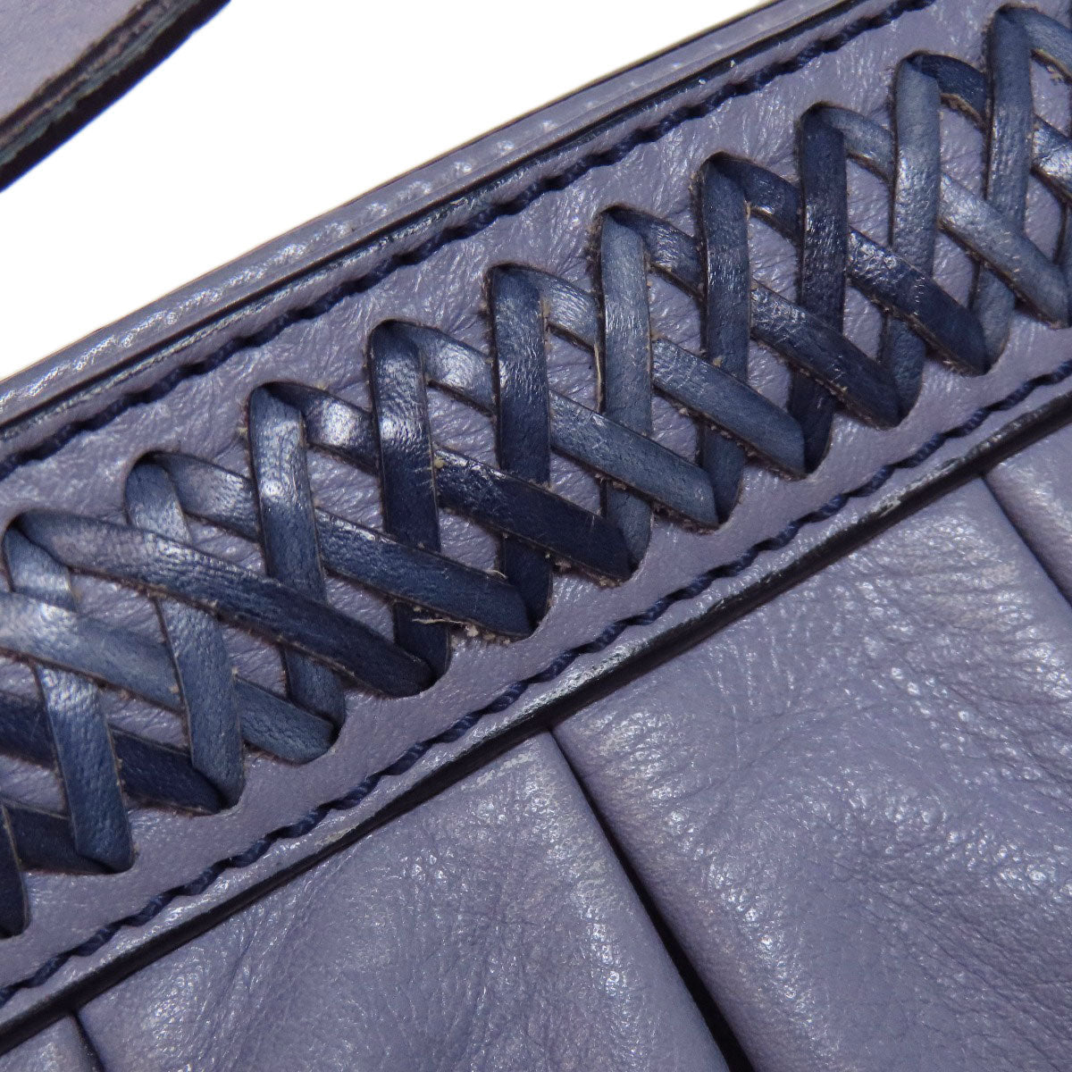 FENDI フェンディ ステッチ ワンショルダー ショルダーバッグ レザー レディース 中古