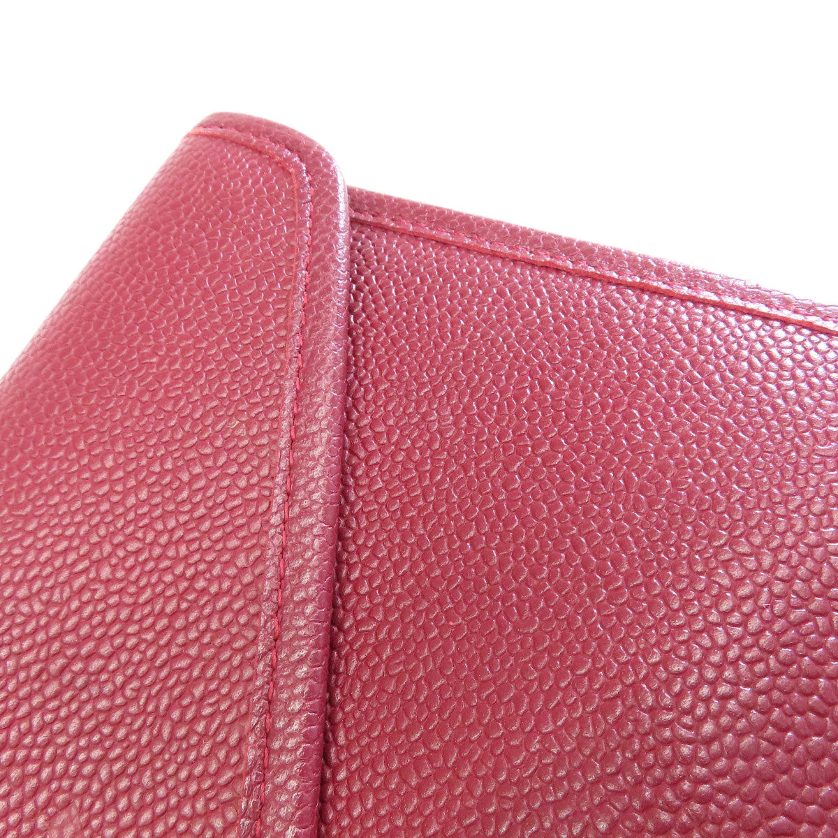 CHANEL シャネル チェーントート パンチング シルバー金具 トートバッグ グレインド カーフスキン レディース 中古