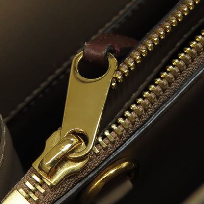 BURBERRY バーバリー ロゴ ハンドバッグ レザー レディース 中古