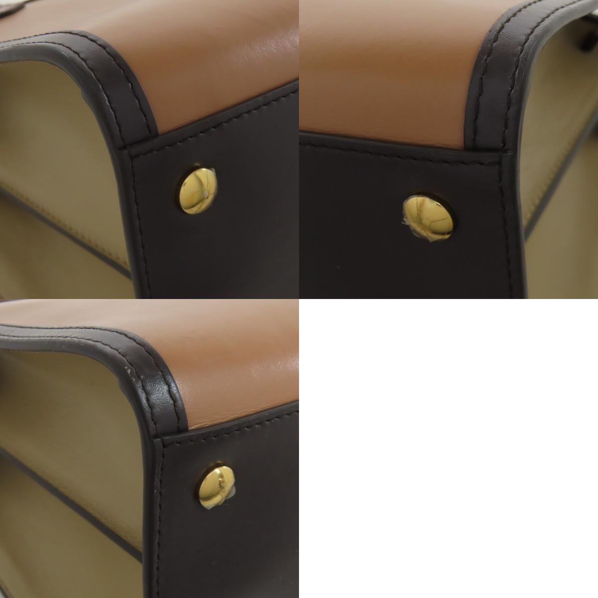BURBERRY バーバリー ロゴ ハンドバッグ レザー レディース 中古