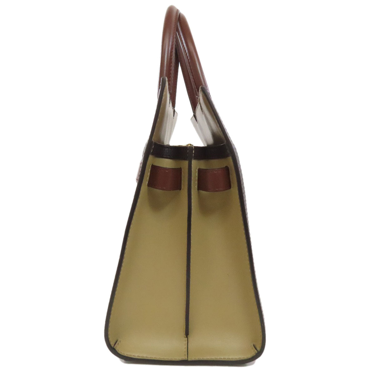 BURBERRY バーバリー ロゴ ハンドバッグ レザー レディース 中古