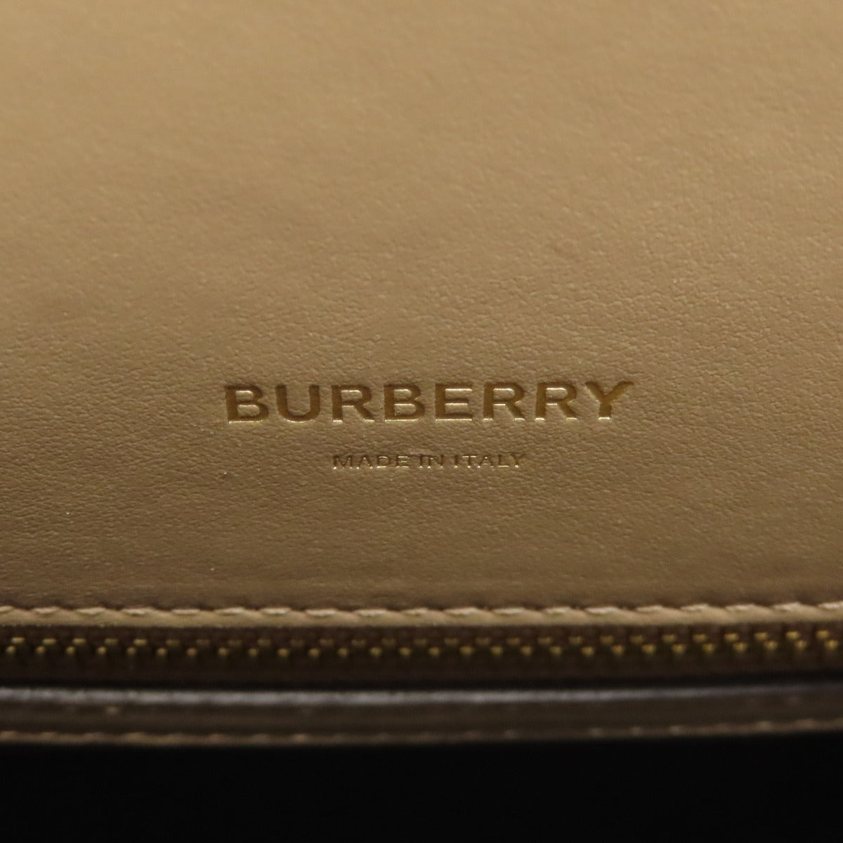 BURBERRY バーバリー ロゴ ハンドバッグ レザー レディース 中古