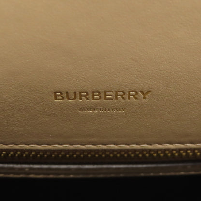 BURBERRY バーバリー ロゴ ハンドバッグ レザー レディース 中古